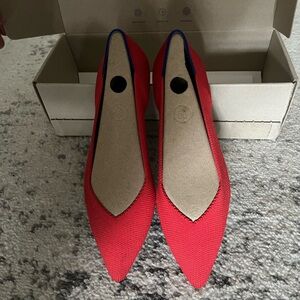 Rothy’s The Point flame red washable flats (sz 6-6.5)